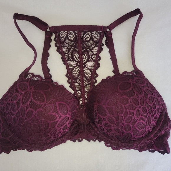 PINK Lace Floral Racerback Pushup Bra - Picture 11 of 11